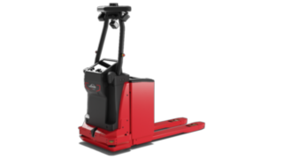 Linde MH:n automaattinen T-MATIC core -lavansiirtotrukki on suunniteltu automatisoimaan lähtevien tavaroiden lastausprosesseja.