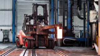 Linde Material Handlingin dieseltrukki käytössä