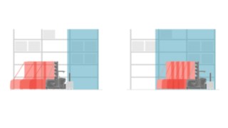 Graphic on the speed reduction before and within the braking zone